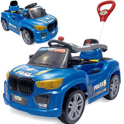 Carrinho de Passeio e Pedal Infantil Maral BM Car Azul Police