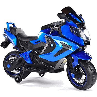 Moto Triciclo Eletrico Shiny Toys Brunte Valentina 12V Azul