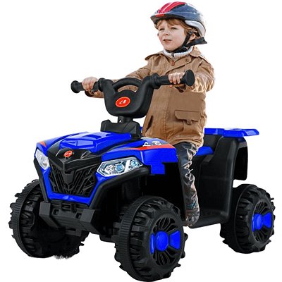 Quadriciclo Eletrico Infantil Zippy Toys ATV Super 6V Azul
