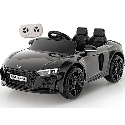 Carro Eletrico Zippy Toys Audi R8 Spyder 12V com Controle Preto