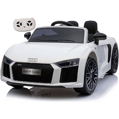 Carro Eletrico Zippy Toys Audi R8 Spyder 12V Controle Branco