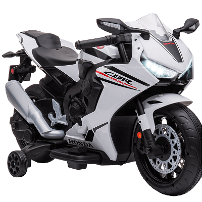 Moto Eletrica Infantil Zippy Toys Honda CBR 1000RR 6V Branca