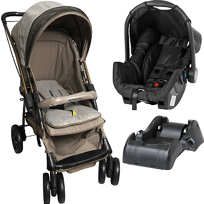 Carrinho Bebe Conforto Base Galzerano Maranello III Chocolate