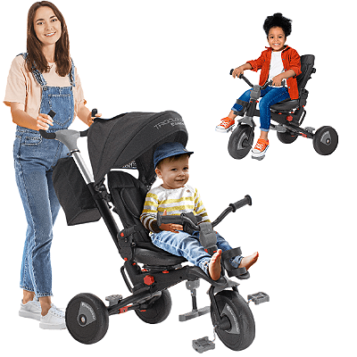 Carrinho de Passeio e Pedal Moto Smart Fases Capota Bandeirante