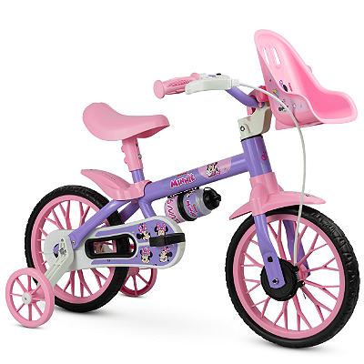 Bicicleta Infantil Nathor Aro 12 Minnie Rosa