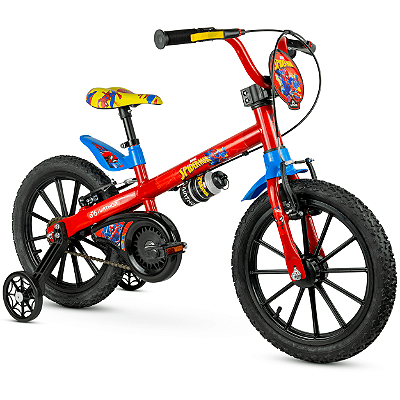 Bicicleta Infantil Nathor Aro 16 Spider-Man 02 Vermelha