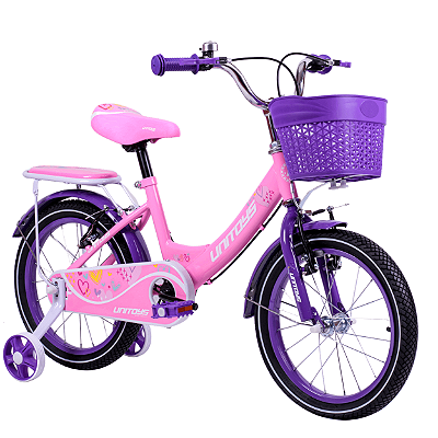 Bicicleta Infantil Unitoys Love Rosa Aro 16