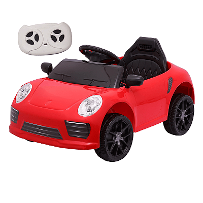 Carro Elétrico Infantil Zippy Toys Compact Porsche Vermelho 6V