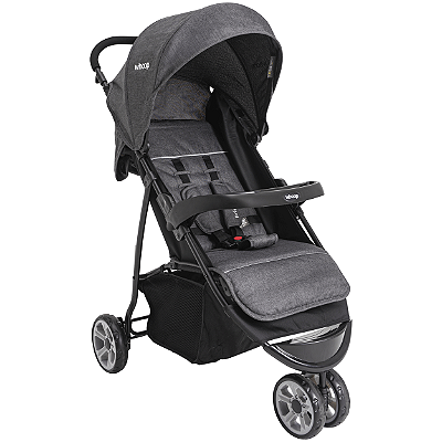 Carrinho de Bebe para Passeio Kiddo Trio Melange Grafite