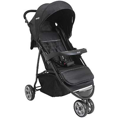 Carrinho de Bebe para Passeio Kiddo Trio Melange Preto