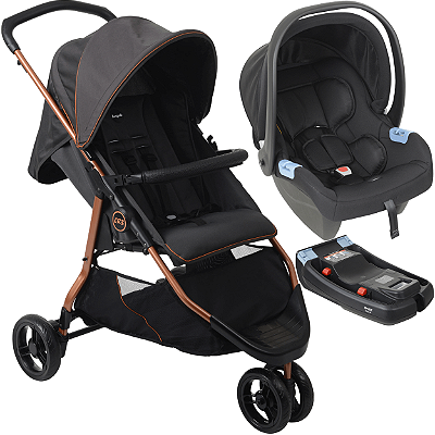 Carrinho de Bebe Bebe Conforto Base Burigotto CR3 22 Gray Cobre