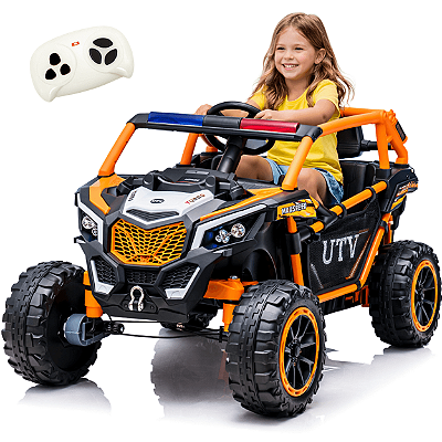 Carro Eletrico Zippy Toys UTV Premium  Laranja 24V Controle Remoto