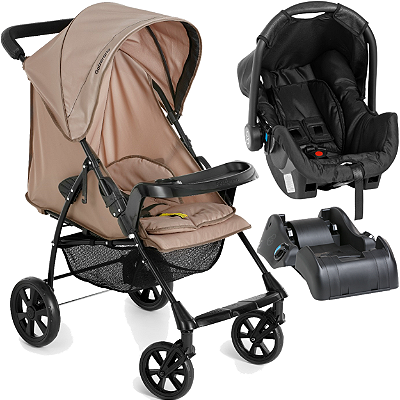 Carrinho de Bebe Bebe Conforto Base Galzerano Romano G22 Toffee