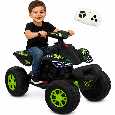 Quadriciclo Eletrico Infantil Bandeirante ATV Verde 12V Controle