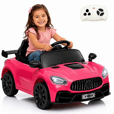 Carro Eletrico Infantil Bang Toys Mini Storm Rosa 12V Controle