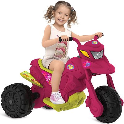 Moto Elétrica Infantil Princesas Disney Rosa 2438 Bandeirante