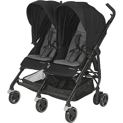 Carrinho de Bebe para Gemeos Passeio Maxi Cosi Dana for2 Preto