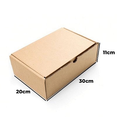 Caixa de Papelão Tipo Corte e Vinco 30x20x11 Pack Com 50 unidades