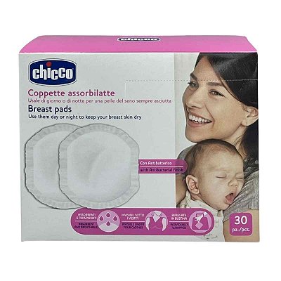 Discos Absorventes Antibacterianos para Seios Descartáveis - Chicco