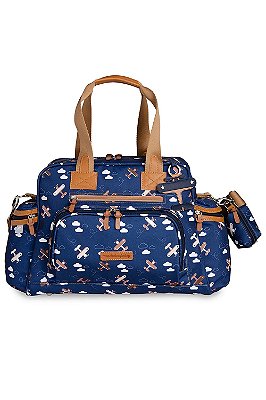 Bolsa Térmica com Trocador e Porta Chupeta Everyday Avião Marinho - Masterbag Baby