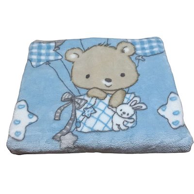 Cobertor Bebê Hipoalergênico Le Petit 80x110 cm Ursinho Azul - Colibri