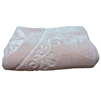 Cobertor Bebê Hipoalergênico Exclusive Relevo 80x110 cm Elefante Rosa - Colibri