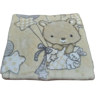 Cobertor Bebê Hipoalergênico Le Petit 80x110 cm Ursinho Bege - Colibri