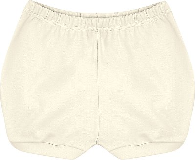 Short Bebê 100% Algodão Suedine Off White - Kiko Baby