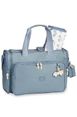 Bolsa Térmica com Trocador e Porta Chupeta Anne Carrinho Azul - Masterbag Baby