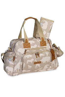 Bolsa Térmica com Trocador e Porta Chupeta Everyday Safari Caqui - Masterbag Baby