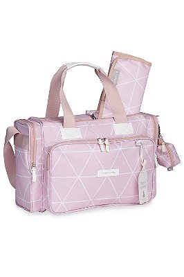 Bolsa Térmica com Trocador e Porta Chupeta Anne Manhattan Rosa - Masterbag Baby