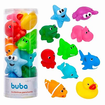 kit Brinquedo Bichinhos para Banho - Amiguinhos Aquáticos  - Buba