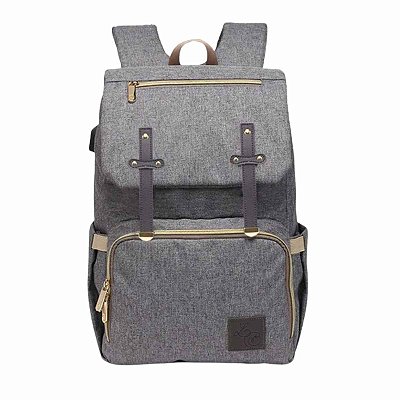 Mochila Maternidade Ayane - Cinza - Laço Bebê