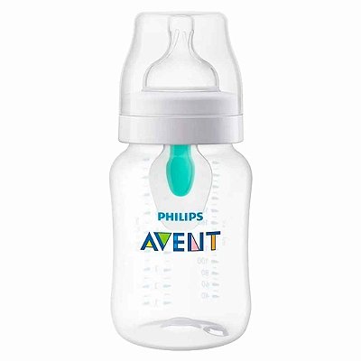 Mamadeira Anti-Cólica Philips Avent 260ml com Acessório AirFree -  1m +