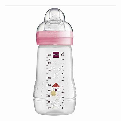 Mamadeira MAM Easy Active 260ml +2M - Bico Suave, Macio e Flexível com Fluxo Médio