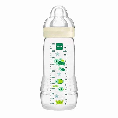 Mamadeira MAM Easy Active 330ml +4M - Bico Suave, Macio e Flexível com Fluxo Rápido