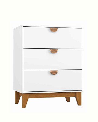 Cômoda Infantil Magia Branco 3 Gavetas - Batrol