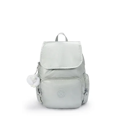 Mochila Kipling City Zip - Prata