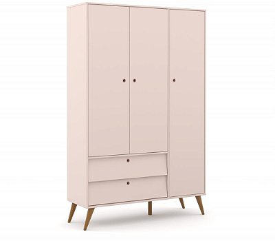 Guarda Roupa 3 Portas Gold - Rose/Eco Wood - Matic