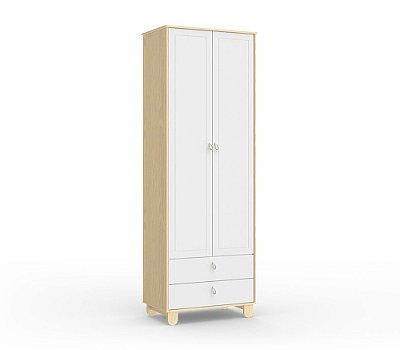 Guarda Roupa Rope com 2 Portas - Natural/Branco Soft - Matic