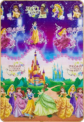 Tapete Recreio Disney Princesas 120 x 180 cm - Jolitex