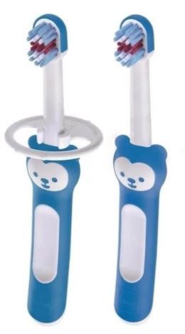 Kit Escova Dental Baby's Brush 2 un +6M - Azul - MAM