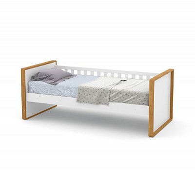 Cama Babá Tutto New - Branco Soft/Freijó - Matic