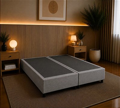 BASE BOX CASAL BIPARTIDA ARVORAR 138x188x27cm