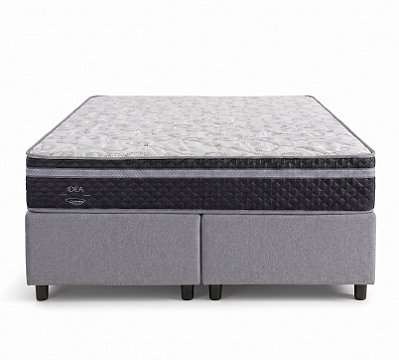 CONJUNTO QUEEN BASE BOX + COLCHÃO HERVAL MOLAS ENSACADAS - 158X198X61