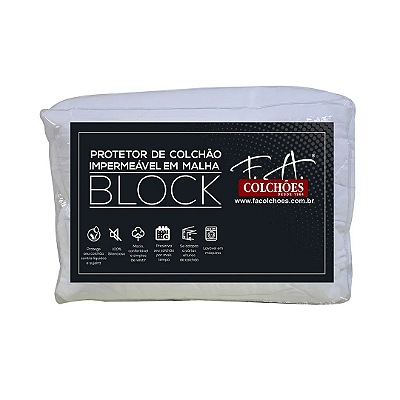 PROTETOR DE COLCHÃO IMPERMEÁVEL BLOCK - F.A. COLCHÕES