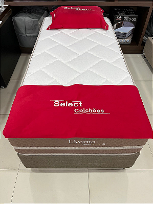 CONJUNTO SOLTEIRO BOX + COLCHÃO HERVAL LIVORNO MAXSPRING - 88X188X66
