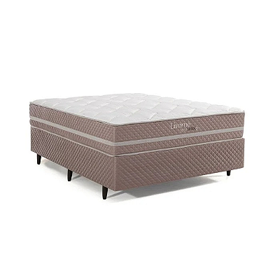 CONJUNTO CASAL BOX + COLCHÃO HERVAL LIVORNO MAXSPRING - 138X188X66