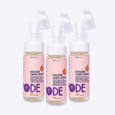 PODE - Kit 3 Mousse Limpa Patas