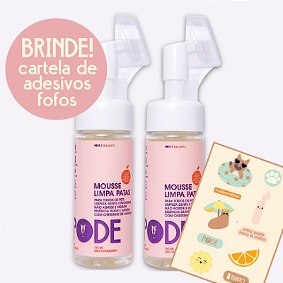 PODE - Kit 2 Mousse Limpa Patas